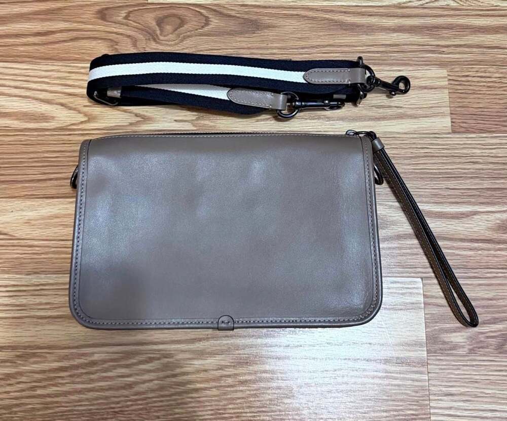 Coach Heritage Convertible Crossbody Bag in Calf Leather Brown